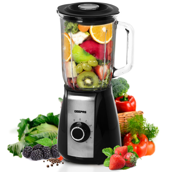 Geepas 1.5 L 600W High Speed Blender with 5 Speed Control & Reviews
